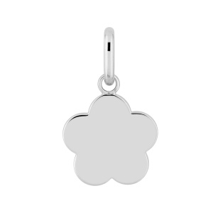 Pendentif en forme de fleur en argent 925/000 rhodié.
