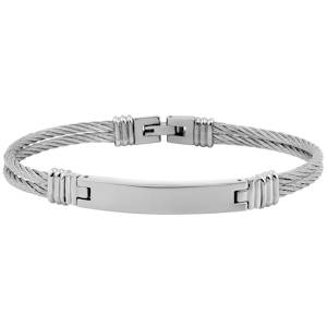 Affirmez votre style avec ce bracelet jonc moderne. Ce bracelet mise sur une esthétique minimaliste et sophistiquée. Un accessoire de mode idéal pour compléter votre look. Personnalisez ce bijou avec un message, prénoms ou initiales.