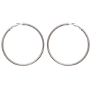 Boucles d'oreilles créoles en acier. Créoles Rond  Adulte Femme Indémodable 
