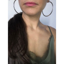 Grandes boucles d'oreilles créoles en acier argenté. Créoles Rond  Adolescent Adulte Femme Fille Indémodable 