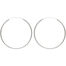 Boucles d'oreilles créoles en argent 925/000.<br/>Fil rond. Créoles Rond  Adulte Femme Indémodable 