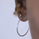 Boucles d'oreilles créoles en argent 925/000.<br/>Fil rond. Créoles Rond  Adulte Femme Indémodable 