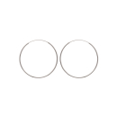 Boucles d'oreilles créoles en argent 925/000.<br/>Fil rond. Créoles Rond  Adulte Femme Indémodable 