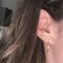 Boucles d'oreilles puces en argent 925/000 rhodié serties d'oxyde de zirconium blanc. Puce Rond  Adulte Enfant Femme Fille Garçon Homme Indémodable Mixte 