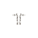 Boucles d'oreilles en argent 925/000 rhodié et oxyde de zirconium.  Adulte Femme Indémodable 