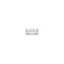 Boucles d'oreilles en argent 925/000 rhodié et oxyde de zirconium. Carré Puce  Adulte Femme Homme Indémodable Mixte 