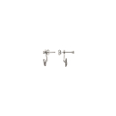 Boucles d'oreilles en argent 925/000 rhodié et oxyde de zirconium. Devant/Derrière  Adulte Femme Indémodable 