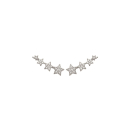 Boucles d'oreilles en argent 925/000 rhodié et oxyde de zirconium. Etoile Pendantes  Adulte Femme Indémodable Nature Symboles 