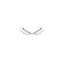 Boucles d'oreilles en argent 925/000 rhodié et oxyde de zirconium. Etoile Pendantes  Adulte Femme Indémodable Nature Symboles 