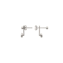 Boucles d'oreilles pendantes en argent 925/000 rhodié et oxydes de zirconium. Pendantes Rond Strass  Adolescent Adulte Femme Fille Indémodable 