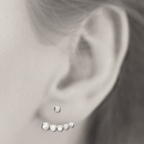 Boucles d'oreilles pendantes en argent 925/000 rhodié et oxydes de zirconium. Pendantes Rond Strass  Adolescent Adulte Femme Fille Indémodable 