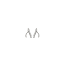 Boucles d'oreilles en argent 925/000 rhodié et oxyde de zirconium.   Adolescent Adulte Femme Fille Indémodable 