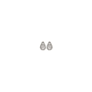 Boucles d'oreilles en argent 925/000 rhodié et oxyde de zirconium.  Goutte Ovale  Adolescent Adulte Femme Fille Indémodable 