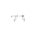 Boucles d'oreilles en argent 925/000 rhodié, oxyde de zirconium et pierre d'imitation turquoise. Pendantes Turquoise  Adolescent Adulte Femme Fille Indémodable 