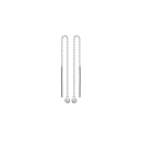 Boucles d'oreilles en argent 925/000 rhodié et oxyde de zirconium.  Pendantes Rond  Adolescent Adulte Femme Fille Indémodable 