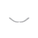 Boucles d'oreilles en argent 925/000 rhodié serties d'oxydes de zirconium blancs. Strass  Adolescent Adulte Femme Fille Indémodable 