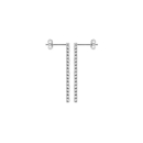 Boucles d'oreilles pendantes en argent 925/000 rhodié et oxydes de zirconium. Pendantes Strass  Adolescent Adulte Femme Fille Indémodable 