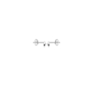 Boucles d'oreilles puces en argent 925/000 rhodié serties d'un oxyde de zirconium blanc. Puce Rond  Adolescent Adulte Femme Fille Indémodable 