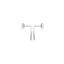 Boucles d'oreilles pendantes en forme de cercle ovale en argent 925/000 rhodié pavées d'oxydes de zirconium blancs. Ovale Pendantes Strass  Adolescent Adulte Femme Fille Indémodable 