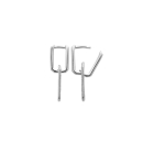 Boucles d'oreilles pendantes composées de deux mailles en argent 925/000 rhodié dont une maille pavée d'oxydes de zirconium blancs. Pendantes Strass  Adolescent Adulte Femme Fille Indémodable 