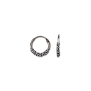 Boucles d'oreilles créoles de Bali en argent 925/000. Créoles Rond  Adulte Femme Indémodable 