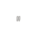 Boucles d'oreilles créoles en argent 925/000 rhodié et oxyde de zirconium. Créoles Rond  Adulte Femme Indémodable 