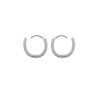 Boucles d'oreilles créoles en argent 925/000 rhodié et oxydes de zirconium. Créoles Strass  Adolescent Adulte Femme Fille Indémodable 