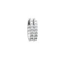 Boucles d'oreilles créoles en argent 925/000 rhodié et oxydes de zirconium. Créoles Strass  Adolescent Adulte Femme Fille Indémodable 