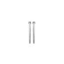 Boucles d'oreilles créoles en argent 925/000 rhodié et oxydes de zirconium. Créoles Strass  Adolescent Adulte Femme Fille Indémodable 