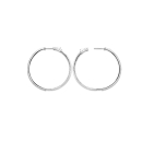 Boucles d'oreilles créoles en argent 925/000 rhodié et oxydes de zirconium. Créoles Strass  Adolescent Adulte Femme Fille Indémodable 