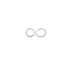Boucles d'oreilles créoles fermées fil carré en argent 925/000 rhodié et pavées sur une face d'oxydes de zirconium blancs. Créoles Strass  Adolescent Adulte Femme Fille Indémodable 