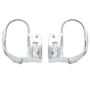 Boucles d'oreilles en argent 925/000 rhodié et oxyde de zirconium. Rond  Adulte Femme Indémodable 