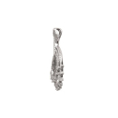 Pendentif en argent 925/000 rhodié et oxyde de zirconium. Goutte  Adulte Femme Indémodable 