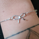 Bracelet noeud en argent 925/000. Noeud  Adolescent Adulte Femme Fille Indémodable Symboles 