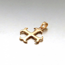 Pendentif Croix Templière en plaqué or 18 carats. Croix  Adolescent Adulte Femme Fille Indémodable Religion 