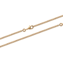 Chaîne maille gourmette en plaqué or 18 carats avec fermoir mousqueton rond.  Adolescent Adulte Femme Fille Indémodable 