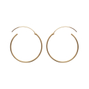 Boucles d'oreilles créoles en plaqué-or.<br/>Fil rond.<br/>Le prix indiqué est celui de la paire. Créoles Rond  Adulte Femme Indémodable 