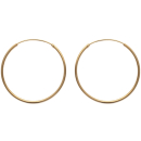 Boucles d'oreilles créoles en plaqué-or.<br/>Fil rond.<br/>Le prix indiqué est celui de la paire. Créoles Rond  Adulte Femme Indémodable 