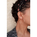 Paire de boucles d'oreilles créoles fil rond en plaqué or jaune 18 carats. Créoles Rond  Adulte Femme Indémodable 