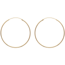 Boucles d'oreilles créoles en plaqué-or.<br/>Fil rond.<br/>Le prix indiqué est celui de la paire. Créoles Rond  Adulte Femme Indémodable 