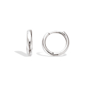 Boucles d'oreilles créoles en argent 925/000 rhodié. Créoles  Adolescent Adulte Femme Fille Indémodable 