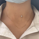 Chaîne maille forçat en plaqué or jaune 18 carats.  Adolescent Adulte Femme Fille Indémodable 