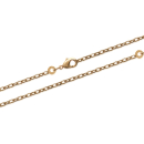 Chaîne maille forçat en plaqué or jaune 18 carats.  Adolescent Adulte Femme Fille Indémodable 