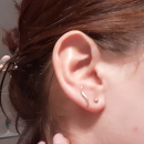 Boucles d'oreilles feuille lisse en plaqué or. Feuille Pendantes  Adolescent Adulte Femme Fille Indémodable Nature 