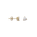 Boucles d'oreilles Cœur en plaqué or et oxyde de zirconium. Coeur  Adolescent Adulte Femme Fille Indémodable 