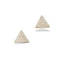 Boucles d'oreilles Triangle en plaqué or et oxyde de zirconium. Triangle  Adolescent Adulte Femme Fille Indémodable 