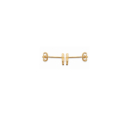 Boucles d'oreilles puces en forme d'étoile en plaqué or jaune 18 carats serties d'un oxyde de zirconium blanc. Etoile Puce Strass  Adolescent Adulte Femme Fille Indémodable Nature 