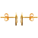 Boucles d'oreilles en plaqué-or et oxyde de zirconium. Coeur  Adulte Amour Femme Indémodable 