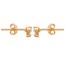 Boucles d'oreilles en plaqué-or et oxyde de zirconium. Coeur  Adulte Amour Enfant Femme Fille Indémodable 