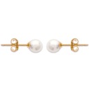 Boucles d'oreilles en plaqué-or et perle d'imitation. Boule Perle  Adulte Enfant Femme Fille Indémodable Mariage 